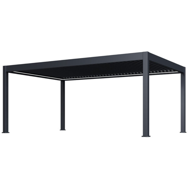 Luksuzna motorizirana bioklimatska pergola PRESTIGE 6x4 m, aluminij - samostoječa