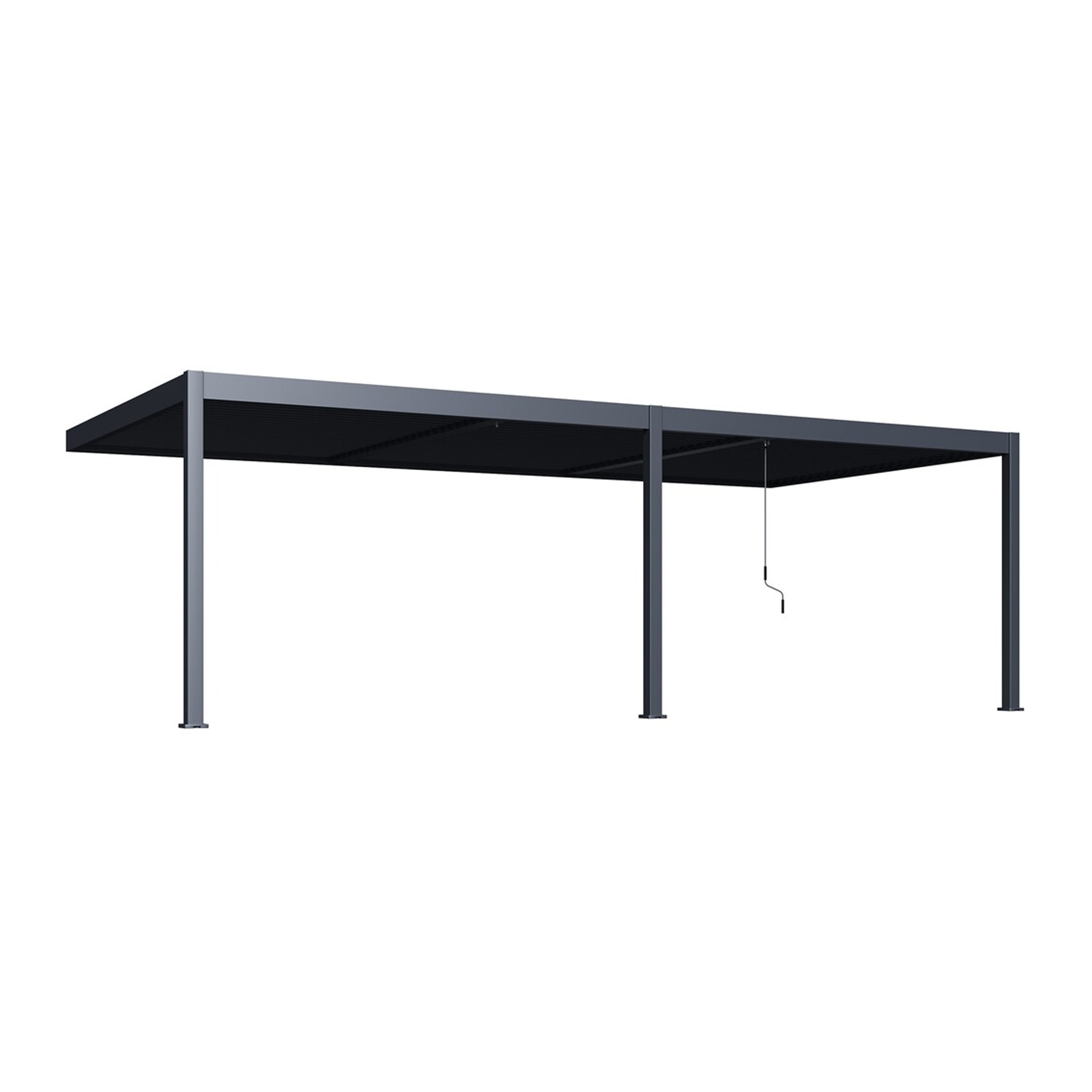 Bioklimatska pergola INTRO DUO 8x4 m, aluminij - pričvršćivanje na zid