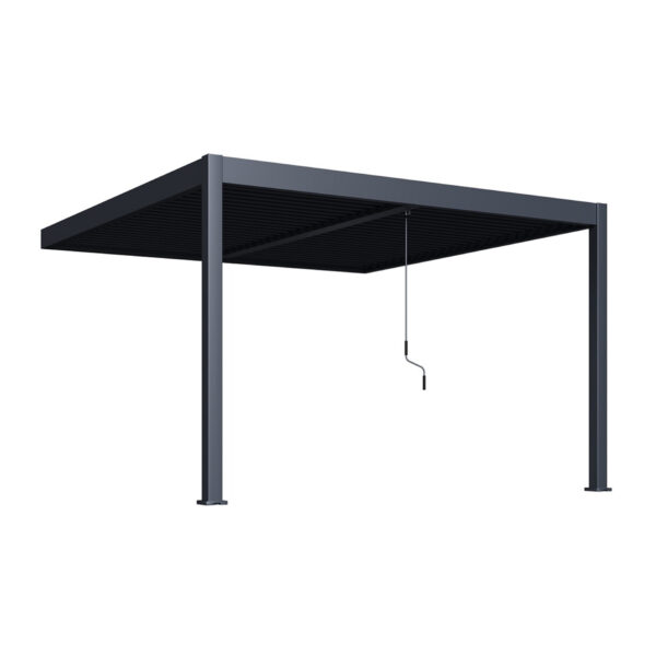 Bioklimatska pergola INTRO DUO 4x4 m, aluminij - pritrditev na steno