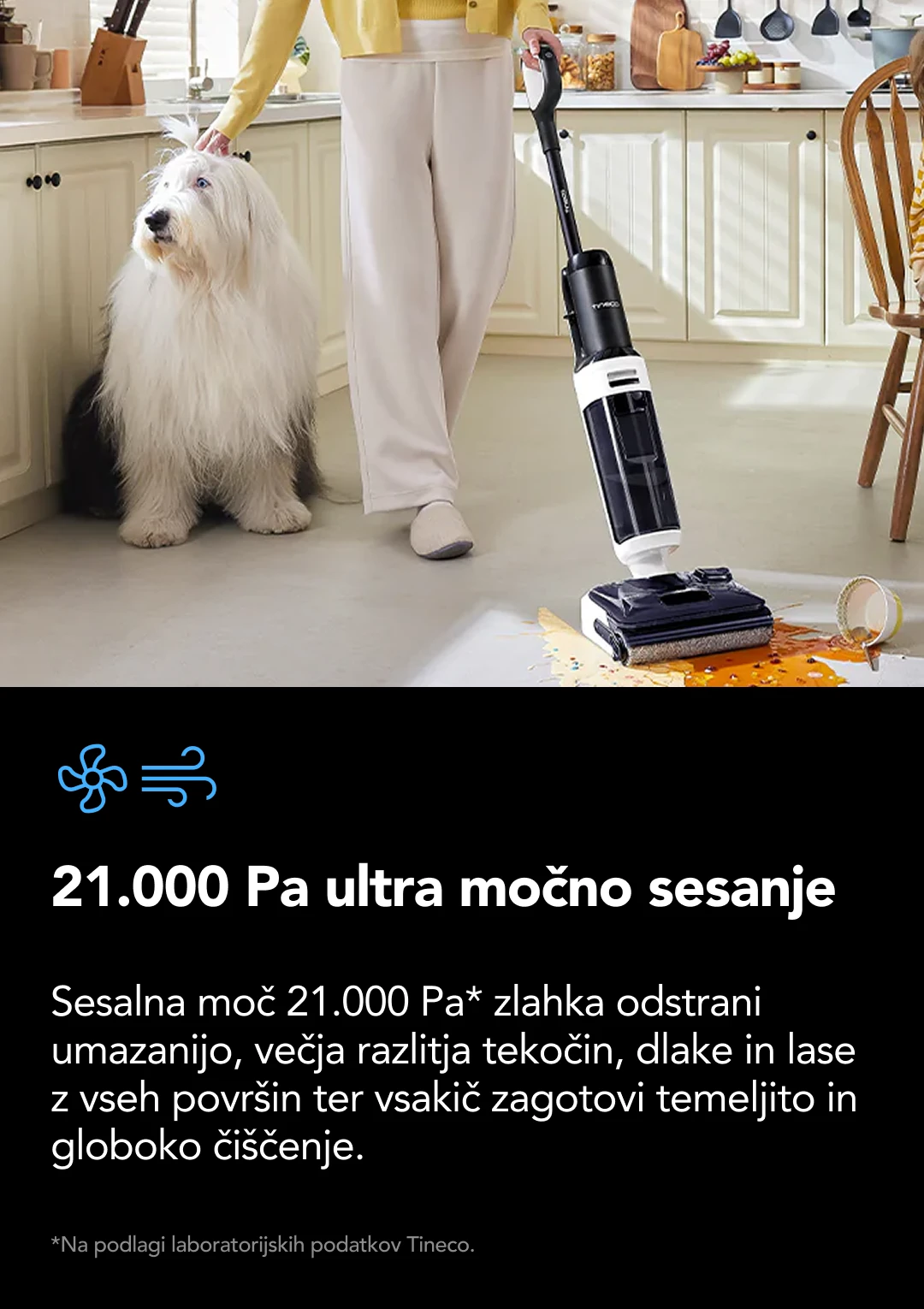 Zasnova DualBlock proti zapletanju dlak Dvoslojna strgala učinkovito preprečujejo zapletanje las, preprečujejo zamašitev stroja in zagotavljajo gladko ter nemoteno čiščenje. Brez ročnega čiščenja krtače.