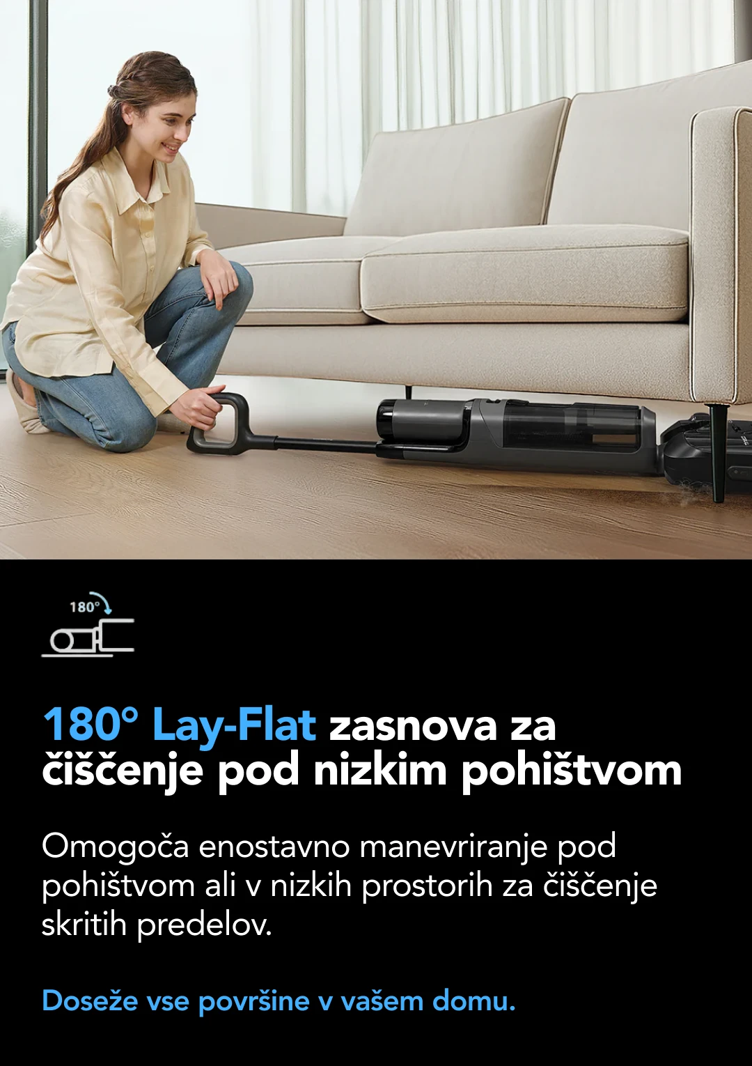 Čiščenje, primerno za domove z ljubljenčki in otroci Uporablja visokotemperaturno paro za učinkovito čiščenje brez agresivnih kemikalij. Odlično za družine s hišnimi ljubljenčki in otroki, saj ne pušča toksičnih sledi čistil.